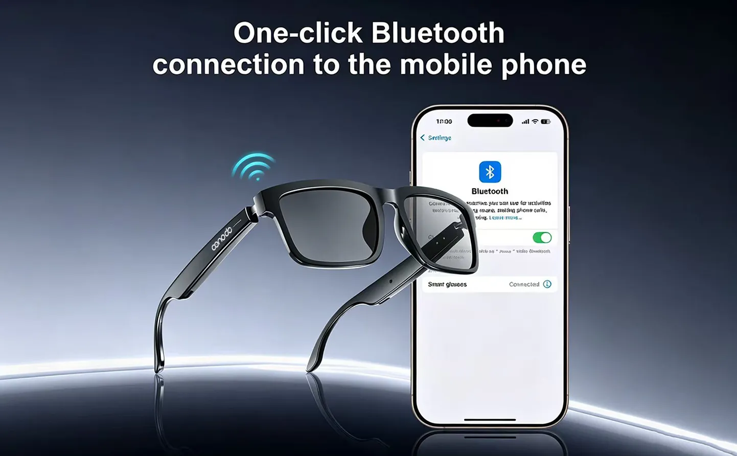 AI Smart Bluetooth Glasses Main View